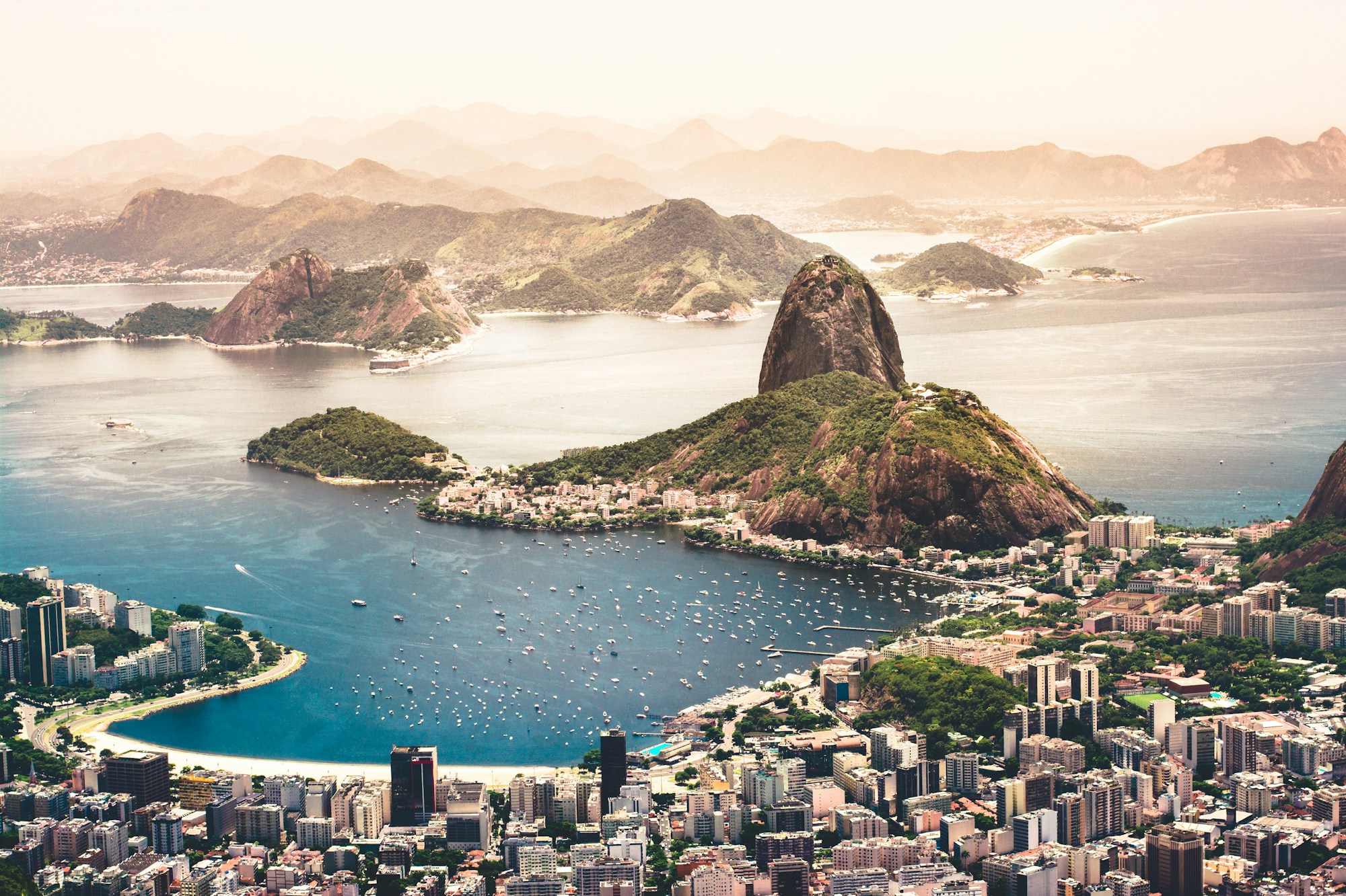 Rio de Janeiro coastline and Sugarloaf Mountain